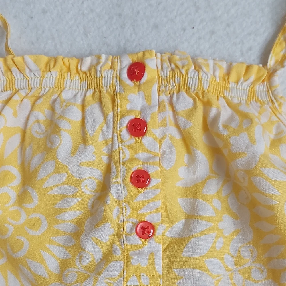 CARTER'S Yellow Floral Baby Girl Romper NWOT